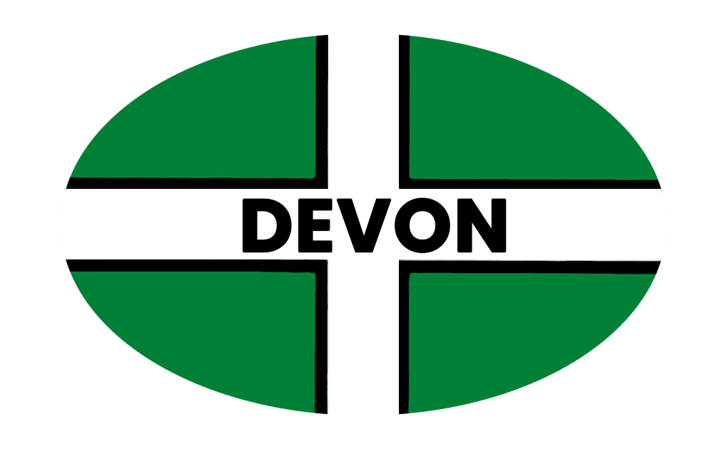 Devon Flag Car Bumper Sticker